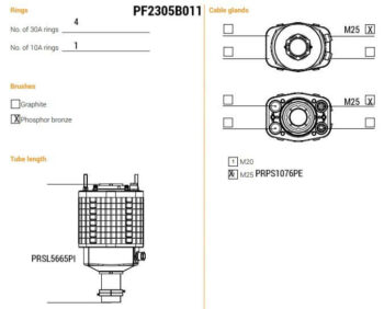 Kroužkový sběrač TER 10A/30A PF2305B011