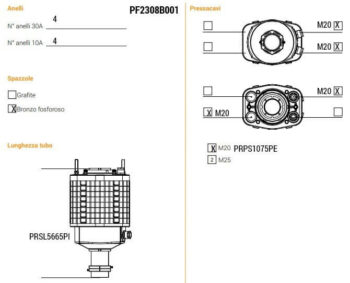 Kroužkový sběrač TER 10A/30A PF2308B001