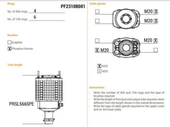 Kroužkový sběrač TER 10A/30A PF2310B001