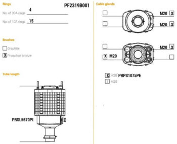 Kroužkový sběrač TER 10A/30A PF2319B001