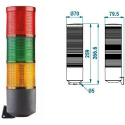 LED maják se sirénou TERMBH0700