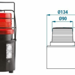 Přenosný LED maják 90 mm TERMSB120 s ochrannou klecí