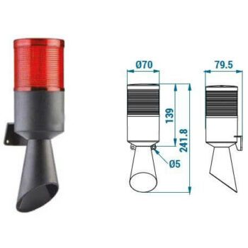 LED maják se sirénou TERMWH0500