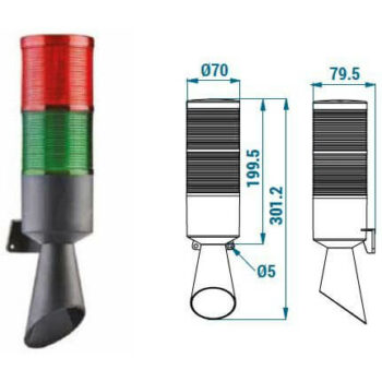 LED maják se sirénou TERMWH0600