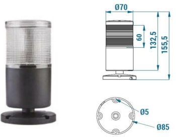 LED RGB maják se sirénou TERMWL0900